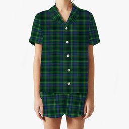ScotsTee Shop Scottish Stewart Hunting Modern SC Women's Short Sleeve Short Set Tartan Pyjama Set