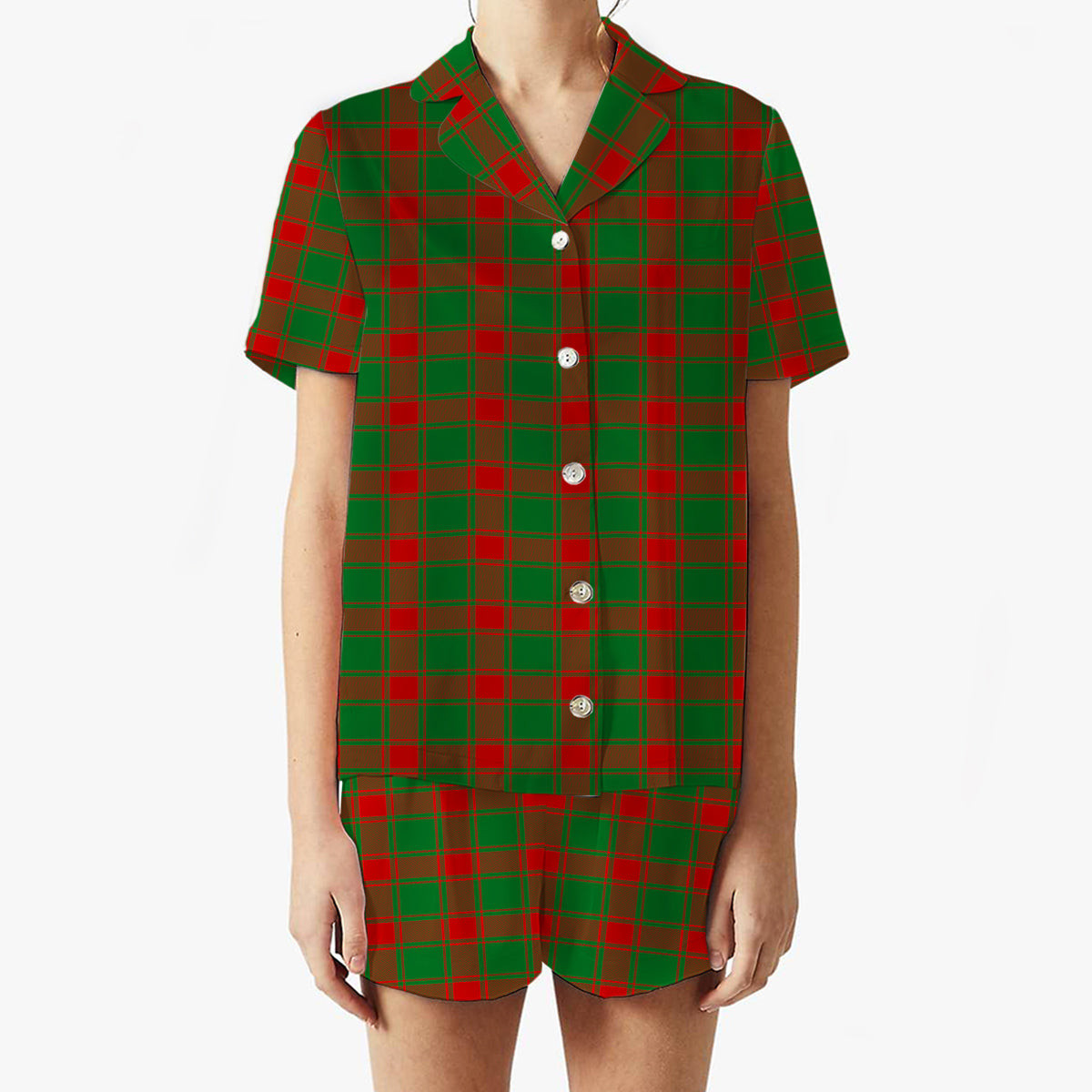 ScotsTee Shop Scottish Middleton Modern Women's Short Sleeve Short Set Tartan Pyjama Set