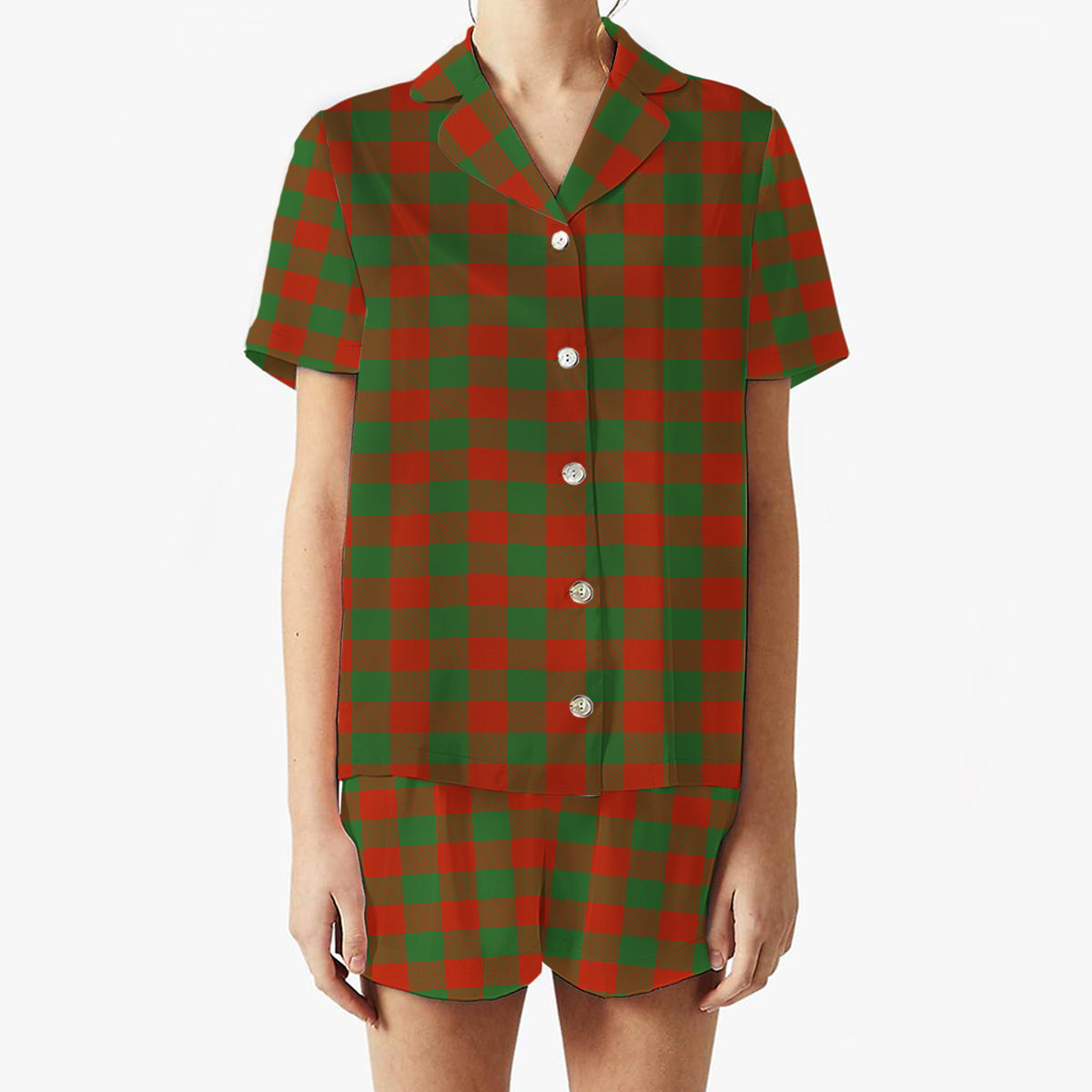 ScotsTee Shop Scottish Moncreiffe Ancient Women's Short Sleeve Short Set Tartan Pyjama Set