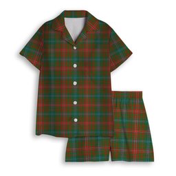 ScotsTee Shop Scottish Wilson Ancient Clan Women's Short Sleeve Short Set Tartan Pyjama Set