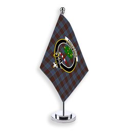 ScotsTee Shop Scottish Anderson Highland Society of London Crest Tartan Desk Flag Plaid Table Flag