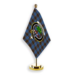 ScotsTee Shop Scottish Anderson Coulson Bonner 2 Crest Tartan Desk Flag Plaid Table Flag