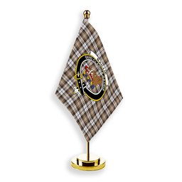 ScotsTee Shop Scottish Baillie Dress Modern Clan Crest Tartan Desk Flag Plaid Table Flag