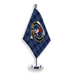 ScotsTee Shop Scottish Brodie Countryfare Modern Crest Tartan Desk Flag Plaid Table Flag