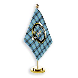 ScotsTee Shop Scottish Bell of the Borders Modern Crest Tartan Desk Flag Plaid Table Flag