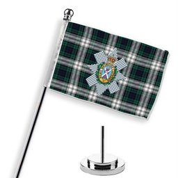 ScotsTee Shop Scottish Black Watch Dress Modern Crest Tartan Desk Flag Plaid Table Flag