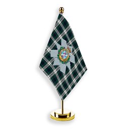ScotsTee Shop Scottish Black Watch Dress Modern Crest Tartan Desk Flag Plaid Table Flag