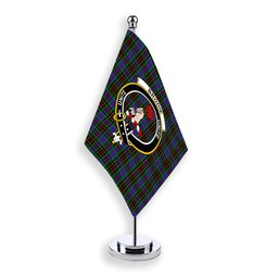 ScotsTee Shop Scottish Brodie Hunting Modern Crest Tartan Desk Flag Plaid Table Flag