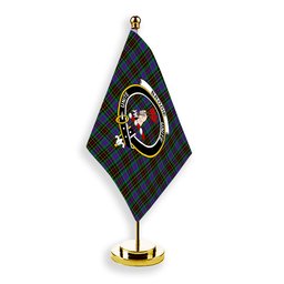 ScotsTee Shop Scottish Brodie Hunting Modern Crest Tartan Desk Flag Plaid Table Flag