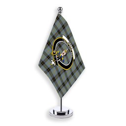 ScotsTee Shop Scottish Bell of the Borders Crest Tartan Desk Flag Plaid Table Flag