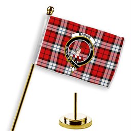 ScotsTee Shop Scottish Brodie Dress Modern Crest Tartan Desk Flag Plaid Table Flag