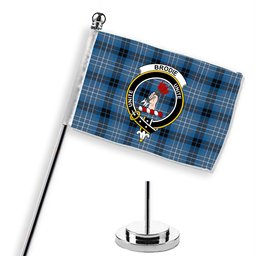 ScotsTee Shop Scottish Brodie Countryfare Ancient Crest Tartan Desk Flag Plaid Table Flag