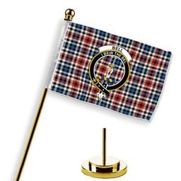 ScotsTee Shop Scottish Bell Border (Bell Southern Bell) Ancient Crest Tartan Desk Flag Plaid Table Flag