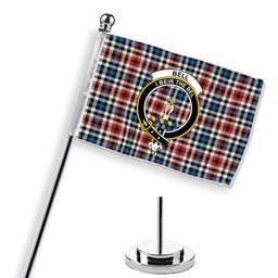 ScotsTee Shop Scottish Bell Border (Bell Southern Bell) Ancient Crest Tartan Desk Flag Plaid Table Flag