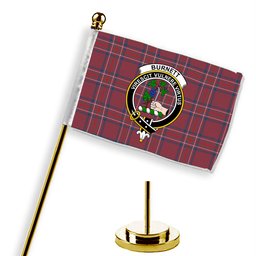 ScotsTee Shop Scottish Burnett Hunting Modern Crest Tartan Desk Flag Plaid Table Flag