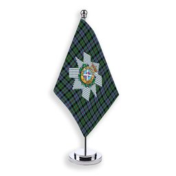 ScotsTee Shop Scottish Black Watch Coarse Kilt Ancient Crest Tartan Desk Flag Plaid Table Flag