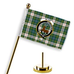 ScotsTee Shop Scottish Blair Dress Ancient Crest Tartan Desk Flag Plaid Table Flag