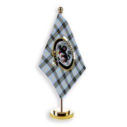 ScotsTee Shop Scottish Baxter of Balgavies Ancient Crest Tartan Desk Flag Plaid Table Flag