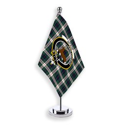 ScotsTee Shop Scottish Blair Dress Modern Crest Tartan Desk Flag Plaid Table Flag