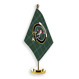 ScotsTee Shop Scottish Balfour Hunting Modern Crest Tartan Desk Flag Plaid Table Flag