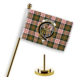 ScotsTee Shop Scottish Carnegie Dress Ancient Crest Tartan Desk Flag Plaid Table Flag
