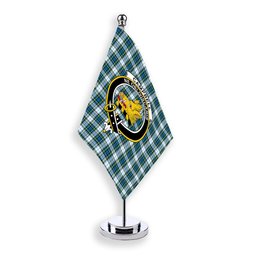 ScotsTee Shop Scottish Campbell Dress Ancient 02 Crest Tartan Desk Flag Plaid Table Flag