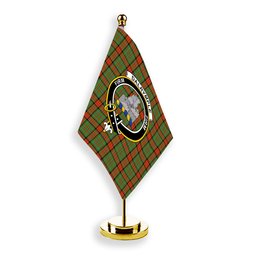 ScotsTee Shop Scottish Dalrymple of Castleton #2 Ancient Crest Tartan Desk Flag Plaid Table Flag
