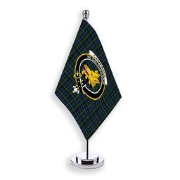 ScotsTee Shop Scottish Campbell of Argyll 01 Crest Tartan Desk Flag Plaid Table Flag