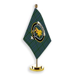 ScotsTee Shop Scottish Campbell of Argyll 1815 Ancient Crest Tartan Desk Flag Plaid Table Flag