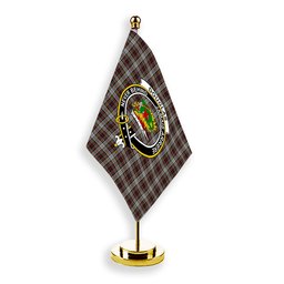 ScotsTee Shop Scottish Douglas Ancient Dress Crest Tartan Desk Flag Plaid Table Flag