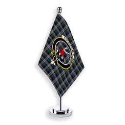 ScotsTee Shop Scottish Colquhoun Dress Crest Tartan Desk Flag Plaid Table Flag