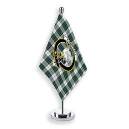 ScotsTee Shop Scottish Campbell of Cawdor Dress Ancient Crest Tartan Desk Flag Plaid Table Flag