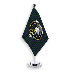 ScotsTee Shop Scottish Campbell of Cawdor Crest Tartan Desk Flag Plaid Table Flag