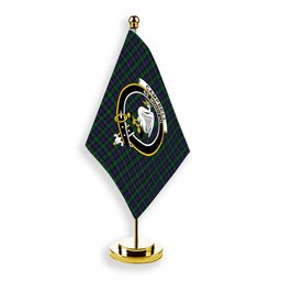 ScotsTee Shop Scottish Campbell of Cawdor Crest Tartan Desk Flag Plaid Table Flag