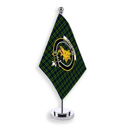 ScotsTee Shop Scottish Campbell of Breadalbane Modern Crest Tartan Desk Flag Plaid Table Flag