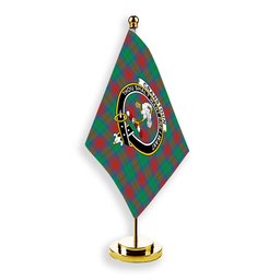 ScotsTee Shop Scottish Cranstoun Dress Ancient Crest Tartan Desk Flag Plaid Table Flag