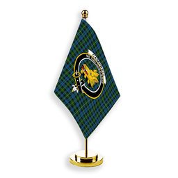 ScotsTee Shop Scottish Campbell of Argyll Ancient Crest Tartan Desk Flag Plaid Table Flag