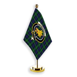 ScotsTee Shop Scottish Campbell of Argyll Smiths Crest Tartan Desk Flag Plaid Table Flag