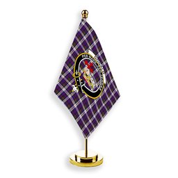 ScotsTee Shop Scottish Donald Dress Modern Crest Tartan Desk Flag Plaid Table Flag