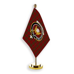 ScotsTee Shop Scottish Carruthers Crest Tartan Desk Flag Plaid Table Flag