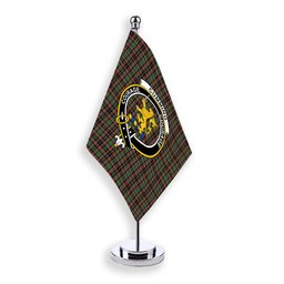 ScotsTee Shop Scottish Cumming Hunting Ancient Crest Tartan Desk Flag Plaid Table Flag