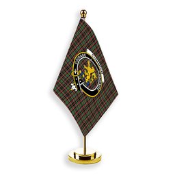 ScotsTee Shop Scottish Cumming Hunting Ancient Crest Tartan Desk Flag Plaid Table Flag