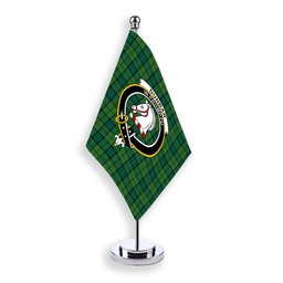 ScotsTee Shop Scottish Dunbar Hunting Modern Crest Tartan Desk Flag Plaid Table Flag