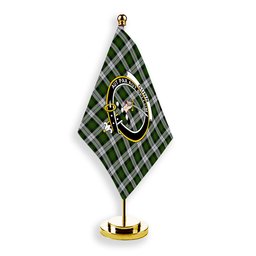 ScotsTee Shop Scottish Gunn Mrs Jane of Kirkhill House Wick Crest Tartan Desk Flag Plaid Table Flag
