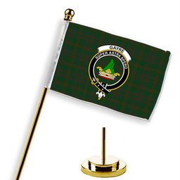 ScotsTee Shop Scottish Gayre Bodyguard Crest Tartan Desk Flag Plaid Table Flag