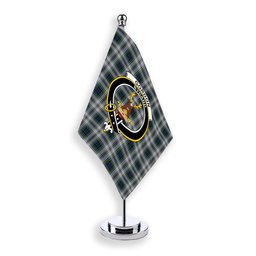 ScotsTee Shop Scottish Gordon Dress 3 Crest Tartan Desk Flag Plaid Table Flag
