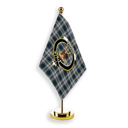 ScotsTee Shop Scottish Gordon Dress 3 Crest Tartan Desk Flag Plaid Table Flag
