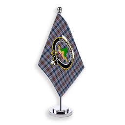 ScotsTee Shop Scottish Gayre Hunting Modern Crest Tartan Desk Flag Plaid Table Flag