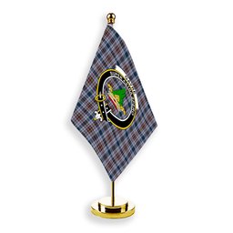 ScotsTee Shop Scottish Gayre Hunting Modern Crest Tartan Desk Flag Plaid Table Flag