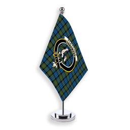 ScotsTee Shop Scottish Fletcher of Dunans Ancient Crest Tartan Desk Flag Plaid Table Flag